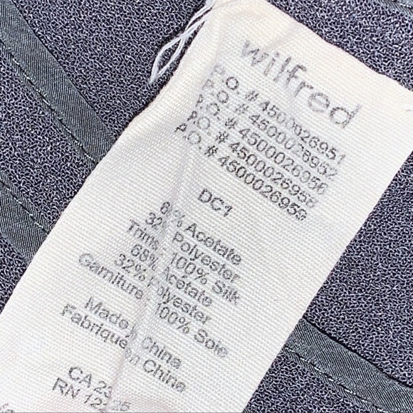 Aritzia Wilfred Grey Chevalier  Open Front Silk Blazer Jacket Coat size 4 - Picture 10 of 13